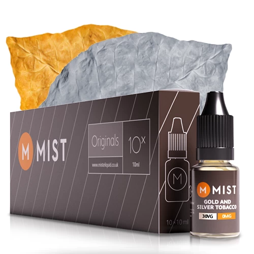 Gold and Silver Tobacco E Liquid 10x10ml MIST UK